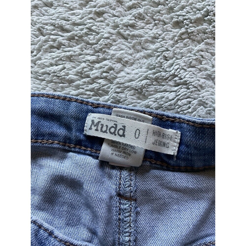 Mudd Women's size 0 jeans Distressed Buttons Skinny No Flaws Girla